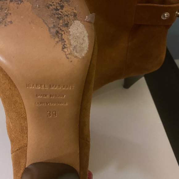Isabel Marant Lystal Soft Suede Booties in Cognac - Picture 6 of 8